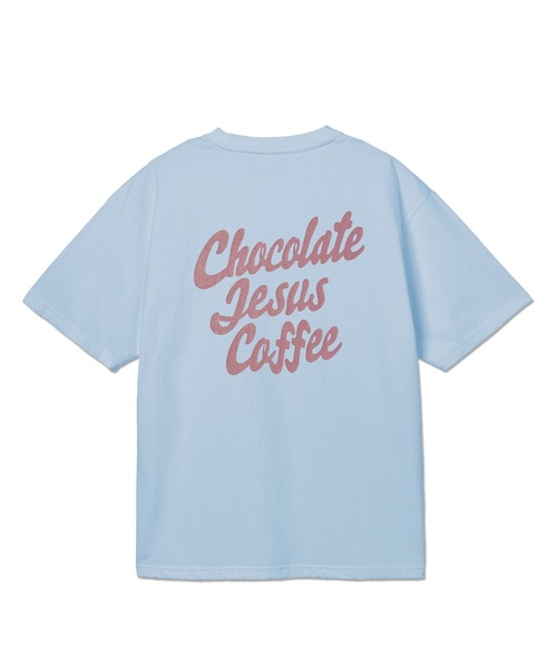 Chocolate Jesus Coffee（チョコレートジーザスコーヒー）の「COFFEE LOGO SS TEE（Tシャツ/カットソー・メンズ・ネイビー/ブルー/レンガ/ブラック/ホワイト・LARGE/MEDIUM/XX-LARGE/X-LARGE/SMALL）」の11枚目の写真