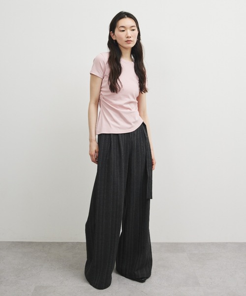 ELTONE（エルトーン）の「ベルテッドストライプスラックス（スラックス・レディース・チャコールグレー/ベージュ・MEDIUM/SMALL）」の15枚目の写真