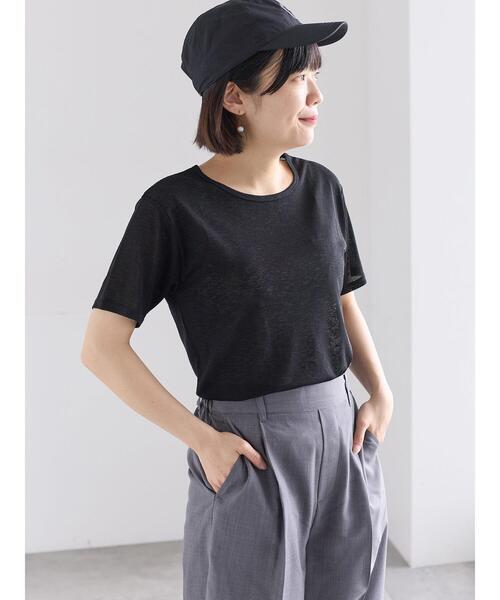 Samansa Mos2(サマンサ モスモス)の「シアー半袖カットソー(Tシャツ/カットソー・レディース・ミント/ブラック/オフホワイト・F)」の3枚目の写真