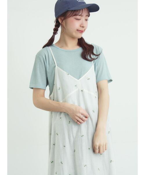 Samansa Mos2(サマンサ モスモス)の「シアー半袖カットソー(Tシャツ/カットソー・レディース・ミント/ブラック/オフホワイト・F)」の7枚目の写真