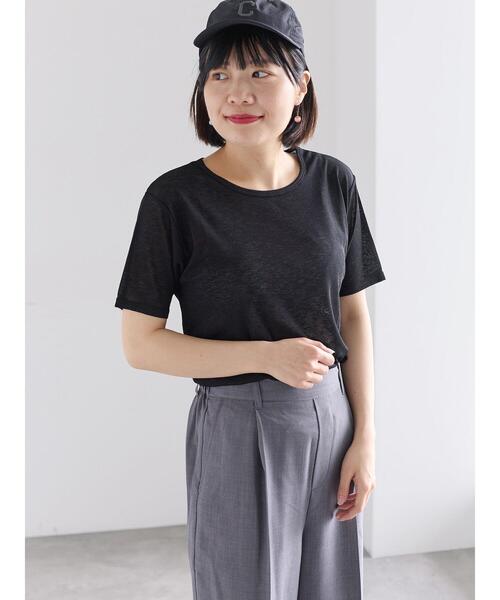 Samansa Mos2(サマンサ モスモス)の「シアー半袖カットソー(Tシャツ/カットソー・レディース・ミント/ブラック/オフホワイト・F)」の11枚目の写真