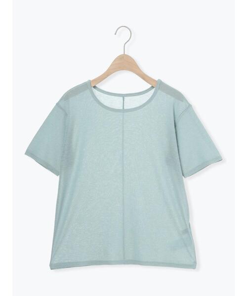 Samansa Mos2(サマンサ モスモス)の「シアー半袖カットソー(Tシャツ/カットソー・レディース・ミント/ブラック/オフホワイト・F)」の13枚目の写真