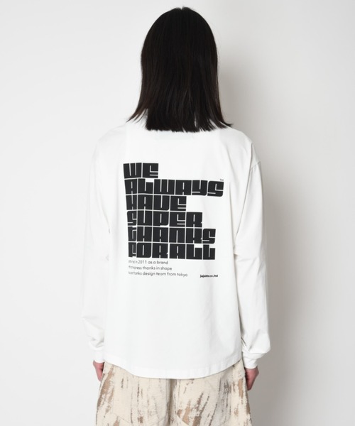 SUPERTHANKS（スーパーサンクス）の「【吸水速乾・接触冷感・抗菌防臭】バックプリントロングTシャツ[pop logo] Functional L/S T-shirt（Tシャツ/カットソー・メンズ・ホワイト/ピンク/ブラック/グレー・M/S/L）」の16枚目の写真
