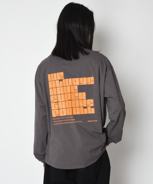 SUPERTHANKS（スーパーサンクス）の「【吸水速乾・接触冷感・抗菌防臭】バックプリントロングTシャツ[pop logo] Functional L/S T-shirt（Tシャツ/カットソー・メンズ・ホワイト/ピンク/ブラック/グレー・M/S/L）」の11枚目の写真