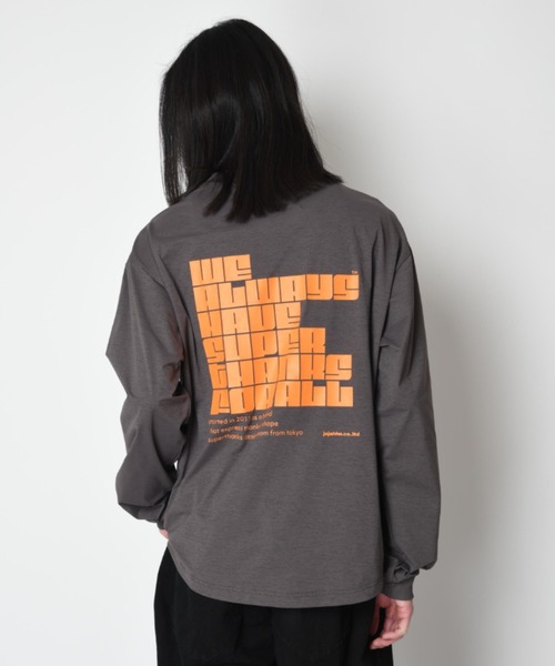 SUPERTHANKS（スーパーサンクス）の「【吸水速乾・接触冷感・抗菌防臭】バックプリントロングTシャツ[pop logo] Functional L/S T-shirt（Tシャツ/カットソー・メンズ・ホワイト/ピンク/ブラック/グレー・M/S/L）」の9枚目の写真