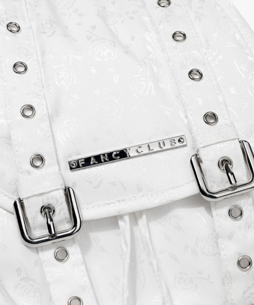 FANCY CLUB（ファンシークラブ）の「【日本未発売/WEB限定】FANCY CLUB(ファンシークラブ)/A4対応 サテン アイレット ドローコード ドローストリング ナップザック リュック バックパック/SATIN EYELET BACKPACK（バックパック/リュック・レディース・ホワイト/ブラック・FREE）」の20枚目の写真