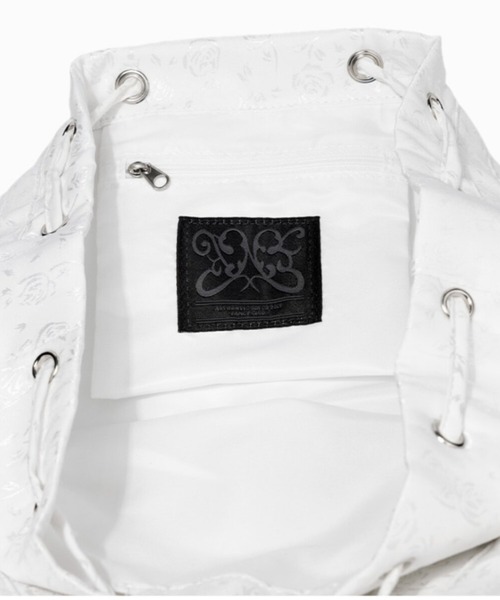 FANCY CLUB（ファンシークラブ）の「【日本未発売/WEB限定】FANCY CLUB(ファンシークラブ)/A4対応 サテン アイレット ドローコード ドローストリング ナップザック リュック バックパック/SATIN EYELET BACKPACK（バックパック/リュック・レディース・ホワイト/ブラック・FREE）」の22枚目の写真