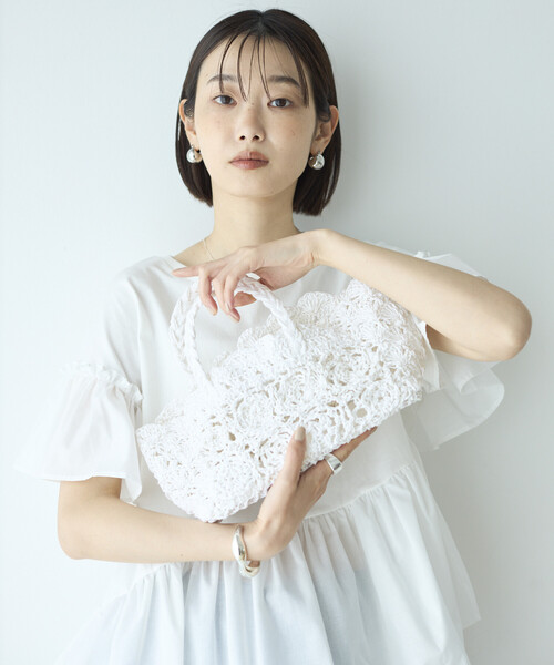 Firsthand(ファーストハンド)の「Firsthand/ファーストハンド ラフィアボストンバッグ / かごバッグ(ボストンバッグ・レディース・ブラウン/ブラック/ホワイト・ONE SIZE)」の8枚目の写真