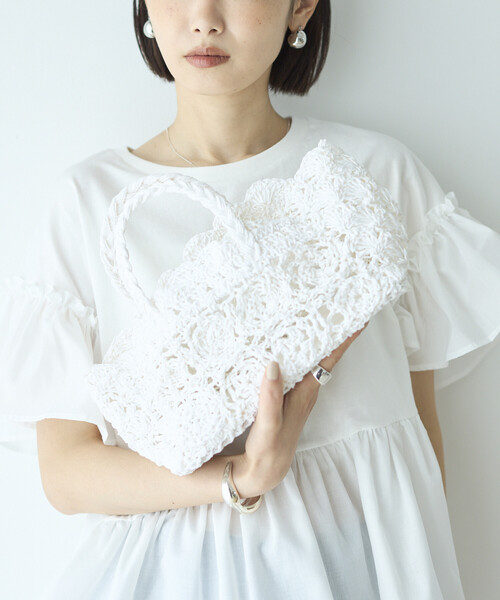 Firsthand(ファーストハンド)の「Firsthand/ファーストハンド ラフィアボストンバッグ / かごバッグ(ボストンバッグ・レディース・ブラウン/ブラック/ホワイト・ONE SIZE)」の9枚目の写真