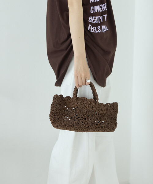 Firsthand(ファーストハンド)の「Firsthand/ファーストハンド ラフィアボストンバッグ / かごバッグ(ボストンバッグ・レディース・ブラウン/ブラック/ホワイト・ONE SIZE)」の13枚目の写真