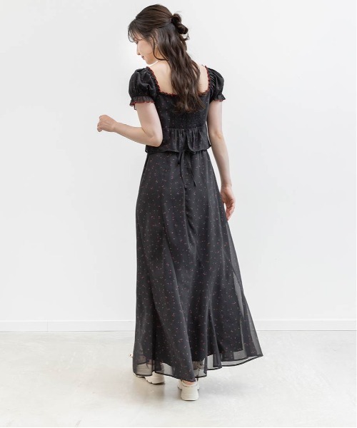 RANDA（ランダ）の「【Cherry＆Strawberry】チェリープリントシフォンワンピース（ワンピース・レディース・ピンク/ブラック・0/1）」の10枚目の写真
