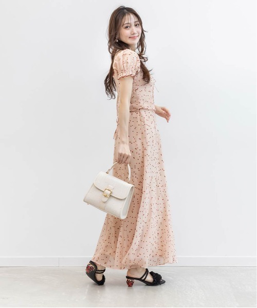 RANDA（ランダ）の「【Cherry＆Strawberry】チェリープリントシフォンワンピース（ワンピース・レディース・ピンク/ブラック・0/1）」の15枚目の写真