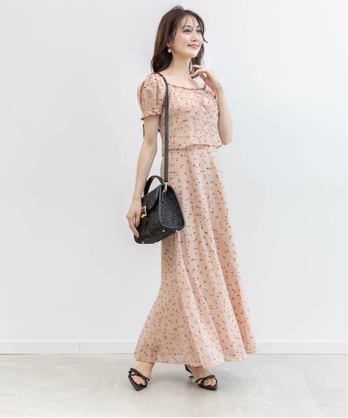 RANDA（ランダ）の「【Cherry＆Strawberry】チェリープリントシフォンワンピース（ワンピース・レディース・ピンク/ブラック・0/1）」の16枚目の写真
