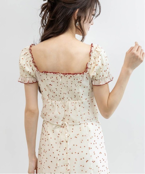 RANDA（ランダ）の「【Cherry＆Strawberry】チェリープリントシフォンワンピース（ワンピース・レディース・ピンク/ブラック・0/1）」の19枚目の写真