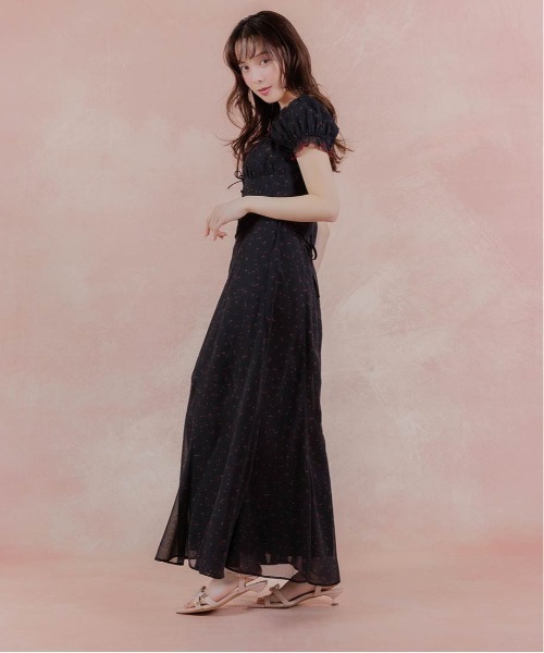 RANDA（ランダ）の「【Cherry＆Strawberry】チェリープリントシフォンワンピース（ワンピース・レディース・ピンク/ブラック・0/1）」の3枚目の写真