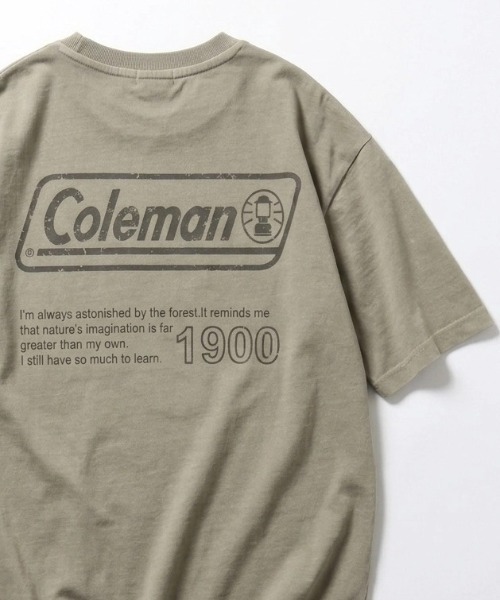 2026SS Coleman — пикгементная обработка, полуспортивная футболка с принтом, полус рукав, мужская