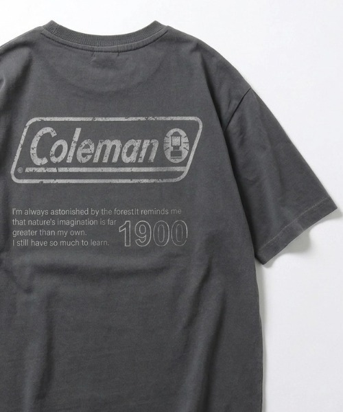 COLEMAN（コールマン）の「2026SS Coleman/コールマン ピグメント加工 ワンポイント刺繍 バックプリント ポケット付 半袖Tシャツ レディース メンズ（Tシャツ/カットソー・メンズ・ベージュ/チャコール/ブルーグレー/グレー系その他・LL/L/M）」の4枚目の写真