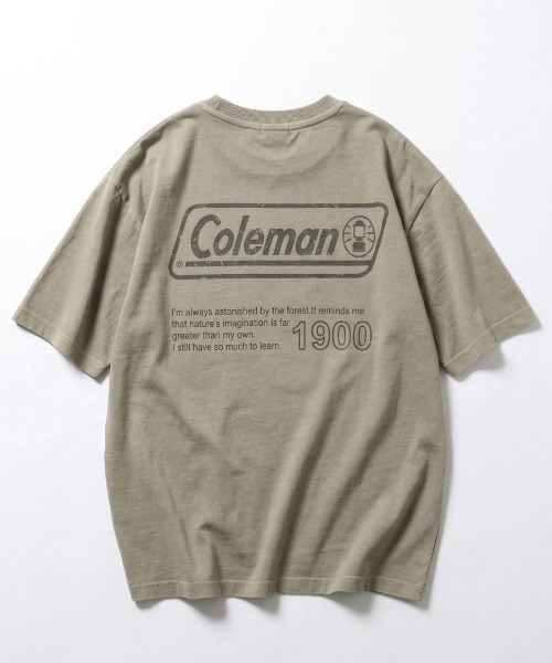 COLEMAN（コールマン）の「2026SS Coleman/コールマン ピグメント加工 ワンポイント刺繍 バックプリント ポケット付 半袖Tシャツ レディース メンズ（Tシャツ/カットソー・メンズ・ベージュ/チャコール/ブルーグレー/グレー系その他・LL/L/M）」の8枚目の写真