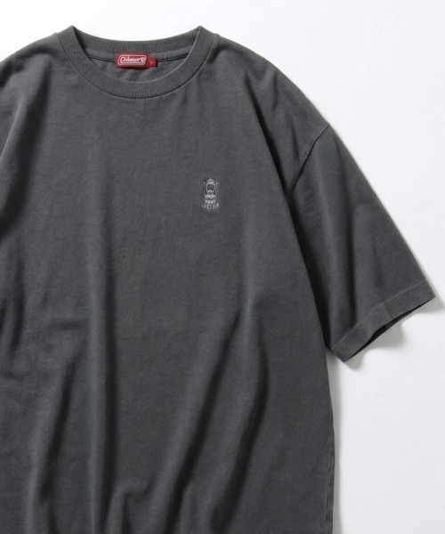 COLEMAN（コールマン）の「2026SS Coleman/コールマン ピグメント加工 ワンポイント刺繍 バックプリント ポケット付 半袖Tシャツ レディース メンズ（Tシャツ/カットソー・メンズ・ベージュ/チャコール/ブルーグレー/グレー系その他・LL/L/M）」の5枚目の写真