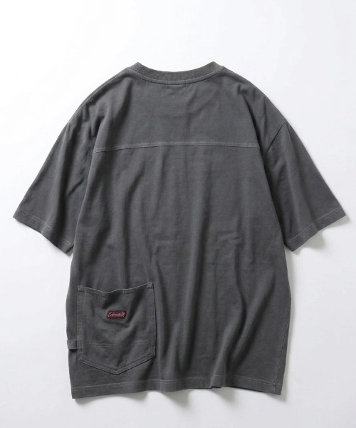 COLEMAN（コールマン）の「2026SS Coleman/コールマン ピグメント加工 ワンポイント刺繍 バックプリント ポケット付 半袖Tシャツ レディース メンズ（Tシャツ/カットソー・メンズ・ベージュ/チャコール/ブルーグレー/グレー系その他・LL/L/M）」の14枚目の写真