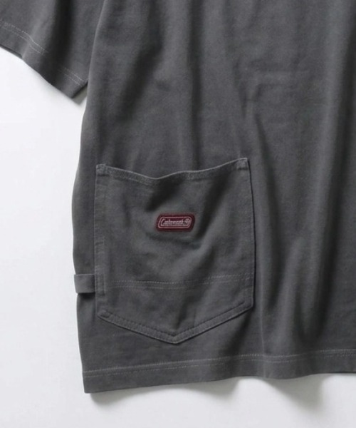 COLEMAN（コールマン）の「2026SS Coleman/コールマン ピグメント加工 ワンポイント刺繍 バックプリント ポケット付 半袖Tシャツ レディース メンズ（Tシャツ/カットソー・メンズ・ベージュ/チャコール/ブルーグレー/グレー系その他・LL/L/M）」の22枚目の写真
