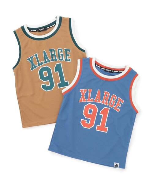 XLARGE KIDS(エクストララージキッズ)の「ナンバリング メッシュタンクトップ(タンクトップ・キッズ・ブルー/ベージュ・120cm/110cm/140cm/130cm/100cm/90cm)」の6枚目の写真