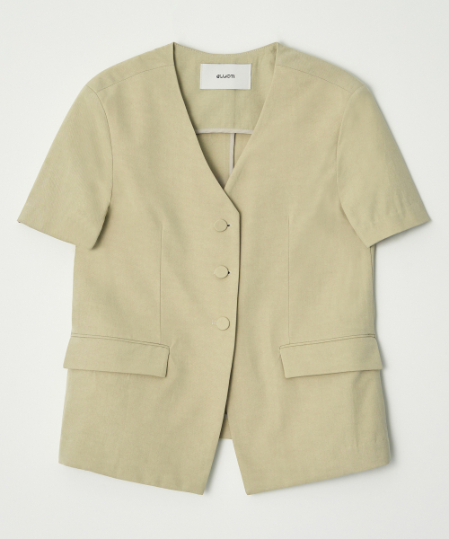 Ellioti(エリオティ)の「Belin Half Sleeve Jacket_3Color(テーラードジャケット・レディース・ブラック/アイボリー/ベージュ・FREE)」の7枚目の写真