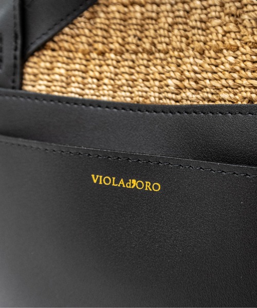 VIOLAd'ORO(ヴィオラドーロ)の「【VIOLAd'ORO/ヴィオラドーロ】2WAY アカパかごバッグ 本革 レザーポケットトート Mサイズ(かごバッグ・レディース・ベージュ/ナチュラル・FREE)」の8枚目の写真