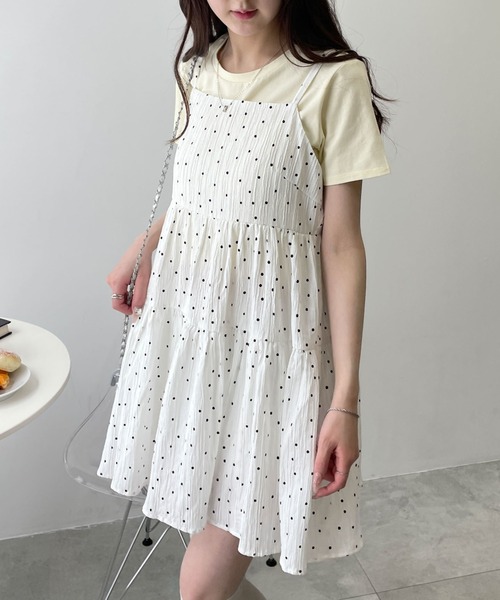 WEGO(ウィゴー)の「WEGO/【26年春夏新作】ティアードキャミワンピース(ワンピース・レディース・ホワイト/その他1・FREE)」の12枚目の写真