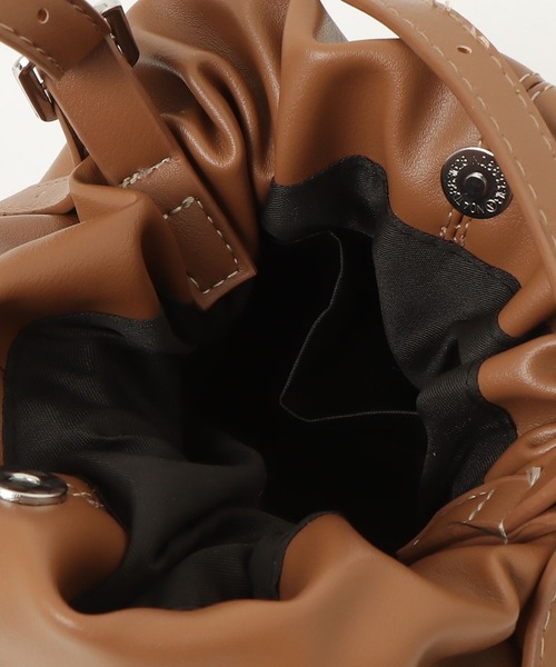 Lunea(ルネア)の「2way巾着ミニバッグ / drawstring 2way mini bag(ハンドバッグ・レディース・ブラウン/アイボリー・FREE)」の14枚目の写真