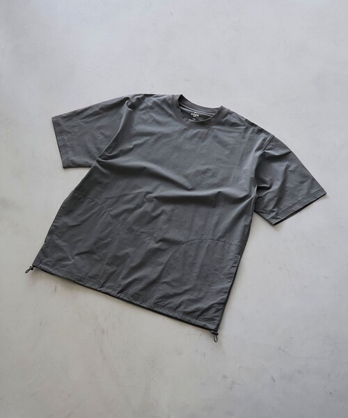 coen(コーエン)の「【2WAYストレッチ・接触冷感・UVカット】マルチファンクションプルオーバー(Tシャツ/カットソー・メンズ・ダークグレー/ベージュ/ブラック・S/L/M)」の2枚目の写真