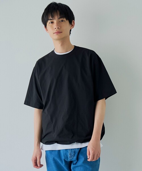 coen(コーエン)の「【2WAYストレッチ・接触冷感・UVカット】マルチファンクションプルオーバー(Tシャツ/カットソー・メンズ・ダークグレー/ベージュ/ブラック・S/L/M)」の15枚目の写真