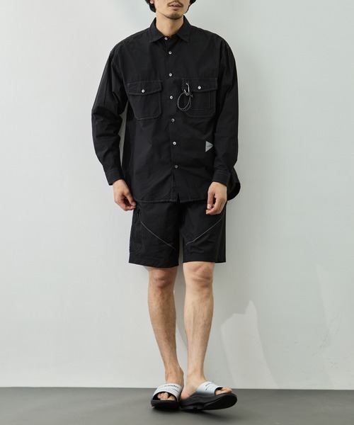 and wander（アンドワンダー）の「【and wander/アンドワンダー】CORDURA typewriter LS shirt（シャツ/ブラウス・メンズ・イエロー/ブラック・L/M）」の12枚目の写真