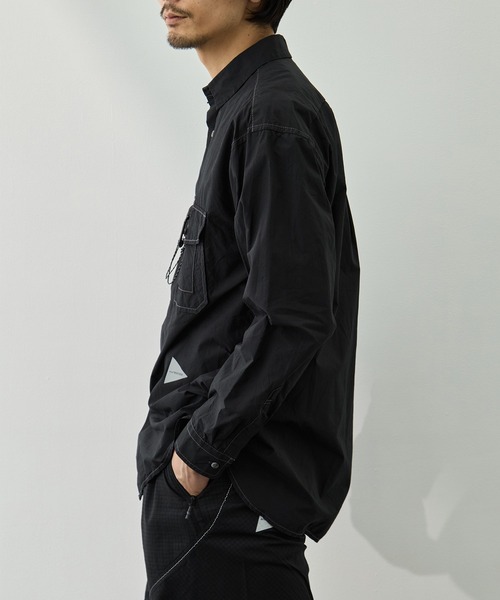 and wander（アンドワンダー）の「【and wander/アンドワンダー】CORDURA typewriter LS shirt（シャツ/ブラウス・メンズ・イエロー/ブラック・L/M）」の10枚目の写真