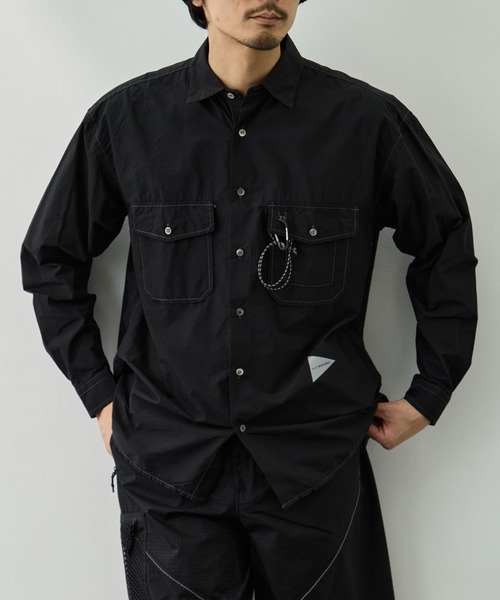 and wander（アンドワンダー）の「【and wander/アンドワンダー】CORDURA typewriter LS shirt（シャツ/ブラウス・メンズ・イエロー/ブラック・L/M）」の9枚目の写真