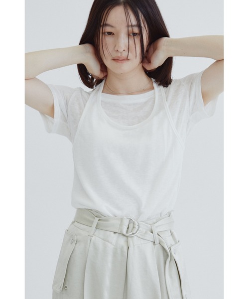 みー☆品です レイヤードホルターネックシアーTシャツ（Tシャツ/カットソー）｜ANF