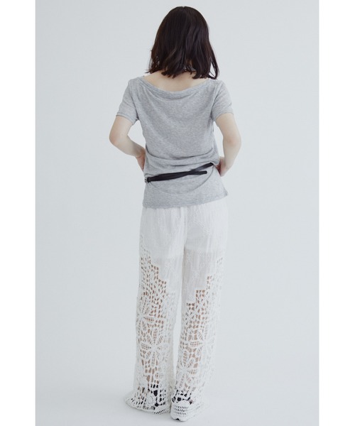 ANF.MUU(アンフムー)の「レイヤードホルターネックシアーTシャツ(Tシャツ/カットソー・レディース・グレー/ブルー/ホワイト・FREE)」の11枚目の写真