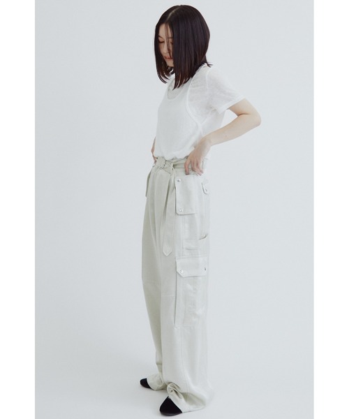 ANF.MUU(アンフムー)の「レイヤードホルターネックシアーTシャツ(Tシャツ/カットソー・レディース・グレー/ブルー/ホワイト・FREE)」の21枚目の写真
