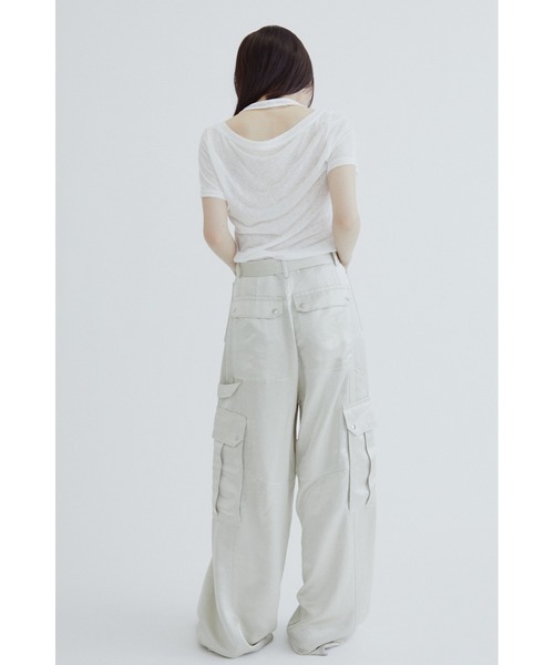 ANF.MUU(アンフムー)の「レイヤードホルターネックシアーTシャツ(Tシャツ/カットソー・レディース・グレー/ブルー/ホワイト・FREE)」の20枚目の写真