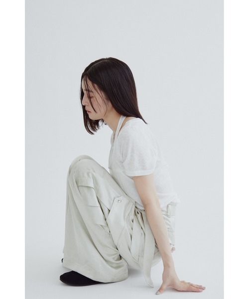 ANF.MUU(アンフムー)の「レイヤードホルターネックシアーTシャツ(Tシャツ/カットソー・レディース・グレー/ブルー/ホワイト・FREE)」の17枚目の写真