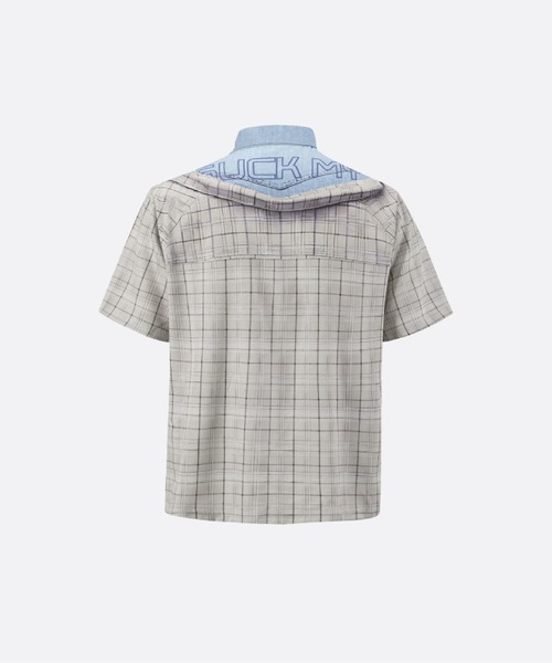 U:UME(ユーム)の「Illusion Print Panel Shirt(シャツ/ブラウス・メンズ・ブルー・LARGE/X-LARGE/MEDIUM/SMALL)」の2枚目の写真