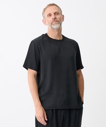 【ATTACHMENT/アタッチメント】CU/PE FIBRIL SATIN S/S TEE/キュプラ/ポリエステル フィブリルサテン S/S Tシャツ