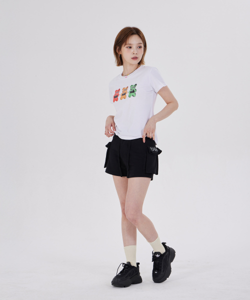 DYSFUNCT(ディスファンクト)の「CRIMINALS BEAR SLIM FIT T-SHIRT(WHITE)(Tシャツ/カットソー・レディース・その他・SMALL/MEDIUM)」の2枚目の写真