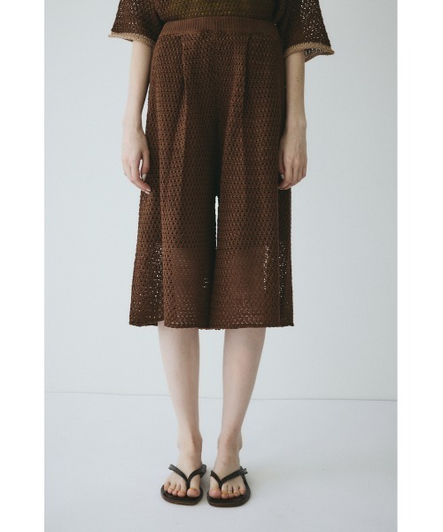 HeRIN.CYE(ヘリンドットサイ)の「Mesh knit half pants / メッシュニットパンツ(その他パンツ・レディース・ブラウン/ネイビー・FREE)」の5枚目の写真