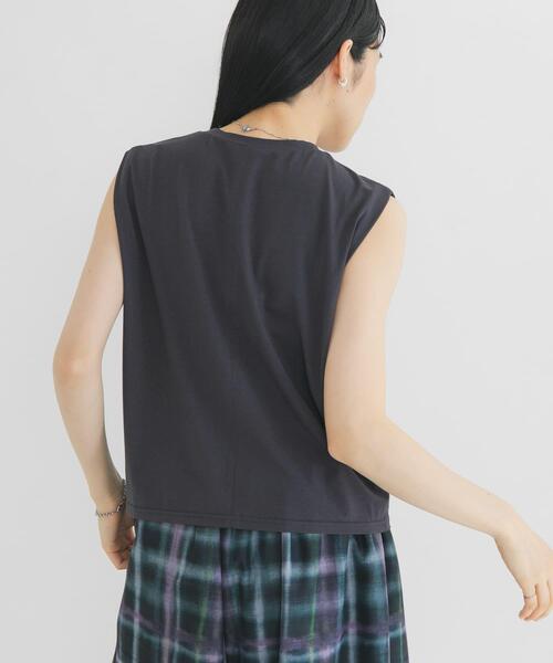 KBF(ケイビーエフ)の「ショルダータックカットソー(タンクトップ・レディース・ライトブルー/チャコールグレー/オフホワイト・ONE)」の14枚目の写真