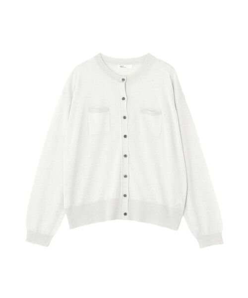 CRAFT STANDARD BOUTIQUE(クラフトスタンダードブティック)の「オーロラシアーカーディガン(カーディガン/ボレロ・レディース・グレー/ホワイト/ダークブラウン/ライトパープル・FREE)」の20枚目の写真