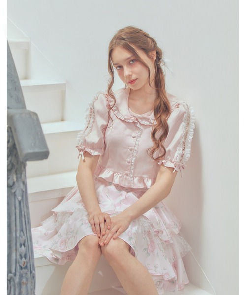 mellfy memory(メルフィーメモリー)の「Love in rosy rose skirt(スカート・レディース・ピンク・S/M)」の3枚目の写真