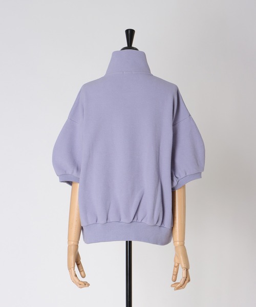 DRESSLAVE（ドレスレイブ）の「double face zip half sleeve pullover(ダブルフェイスジップハーフスリーブプルオーバー)（Tシャツ/カットソー・レディース・パープル/ホワイト・38）」の15枚目の写真
