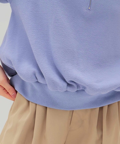 DRESSLAVE（ドレスレイブ）の「double face zip half sleeve pullover(ダブルフェイスジップハーフスリーブプルオーバー)（Tシャツ/カットソー・レディース・パープル/ホワイト・38）」の12枚目の写真