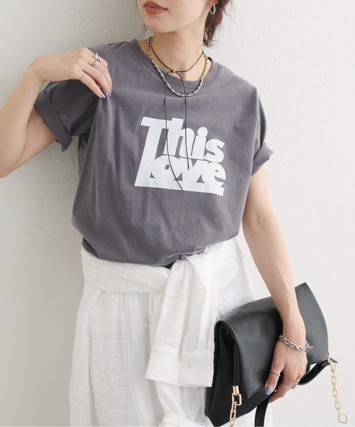 LARUTA（ラルータ）の「【LARUTA】This Love ロゴTee（Tシャツ/カットソー・レディース・グレー/オフホワイト/チャコールグレー・FREE）」の3枚目の写真